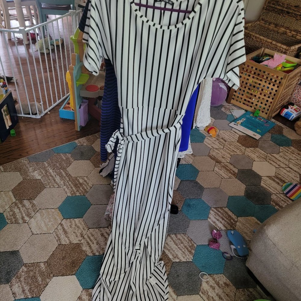 Striped Maxi with Slit